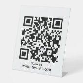 ZAKELIJKE QR-CODETEKEN - GRATIS GENERATOR GEBRUIKE RECLAMEBORD MET VOETSTUK (Voorkant)
