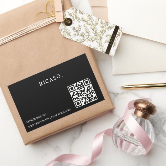Zakelijke QR-promotiecode Rechthoekige Sticker (Geschenken)