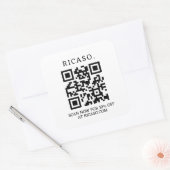 Zakelijke QR-promotiecode Vierkante Sticker (Envelop)