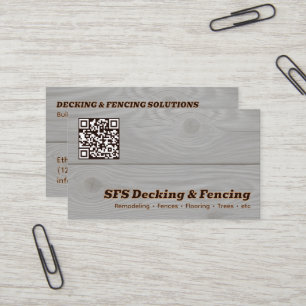 Zakelijke QR VCard voor Deck- en Omheiningbedrijve Visitekaartje