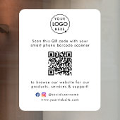 Zakelijke Raamsticker | QR Code Vinyl Decal Bord