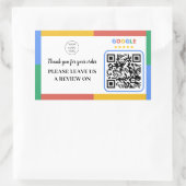Zakelijke rating met Google Reviewen QR-code Rechthoekige Sticker (Tas)