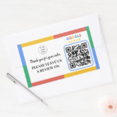 Zakelijke rating met Google Reviewen QR-code Rechthoekige Sticker (Envelop)