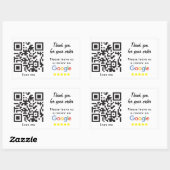 Zakelijke rating met Google Reviewen QR-code Rechthoekige Sticker (Vel)