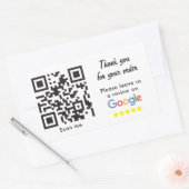 Zakelijke rating met Google Reviewen QR-code Rechthoekige Sticker (Envelop)
