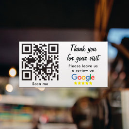 Zakelijke rating met Google Reviewen QR-code Sticker