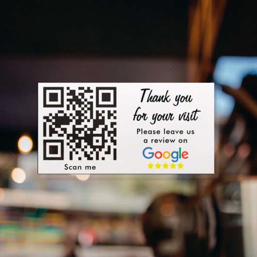 Zakelijke rating met Google Reviewen QR-code Sticker