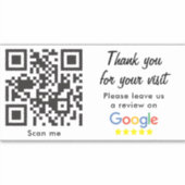 Zakelijke rating met Google Reviewen QR-code Sticker (Voorkant)