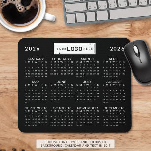Zakelijke rechthoek Logo 2026 Kalender Aangepaste  Muismat