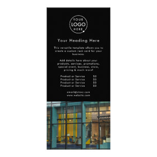Zakelijke Reclame Modern Zwart Fotologo Reclamekaart