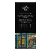 Zakelijke reclame | Modern zwart fotologo Reclamekaart (Achterkant)