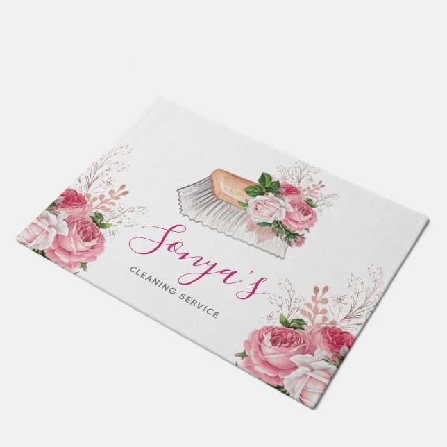 Zakelijke reiniging Service Waterverf Brush Deurmat (Schuin)