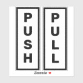 Zakelijke restaurant Winkelwinkel Push Pull Pull-d Sticker (Vel)