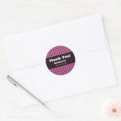 Zakelijke Retro Cirkels Modern Roze Ronde Sticker (Envelop)