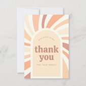 Zakelijke Retro Groovy Sun Boho Arch Pakket Invoeg Bedankkaart (Voorkant)