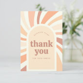 Zakelijke Retro Groovy Sun Boho Arch Pakket Invoeg Bedankkaart (Staand voorkant)