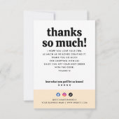 Zakelijke Retro Groovy Sun Boho Arch Pakket Invoeg Bedankkaart (Achterkant)