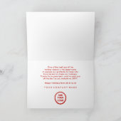 Zakelijke Retro Script Merry & Bright Feestdagen Kaart (Binnen)