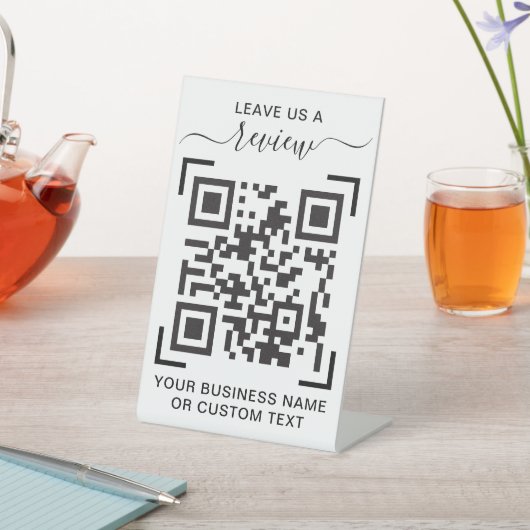 Zakelijke Review met QR-code Reclamebord Met Voetstuk (Insitu)