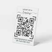 Zakelijke Review met QR-code Reclamebord Met Voetstuk (Voorkant)
