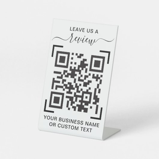 Zakelijke Review met QR-code Reclamebord Met Voetstuk (Voorkant)