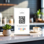 Zakelijke Review op Google QR-codebeoordeling Reclamebord Met Voetstuk