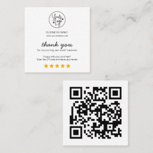 Zakelijke Reviewen QR Code Review Link Vierkante Visitekaartje