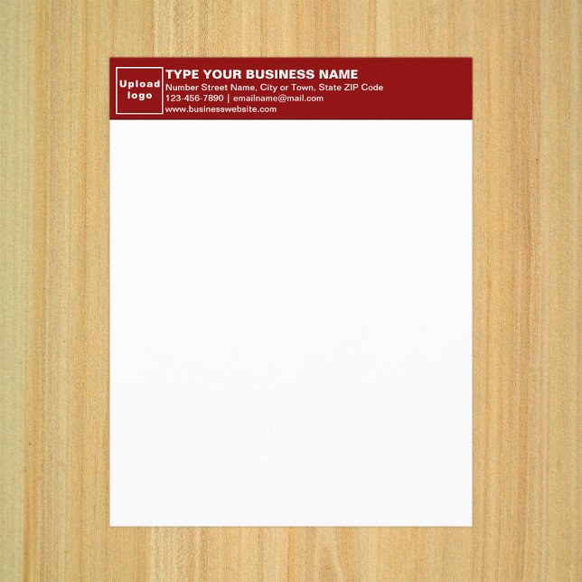 Zakelijke rode briefhoofd op papier (Business red letterhead on paper sheet.)