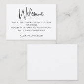 Zakelijke roestieke trouwcadeauttas mand plaatskaartje (Voorkant / Achterkant)