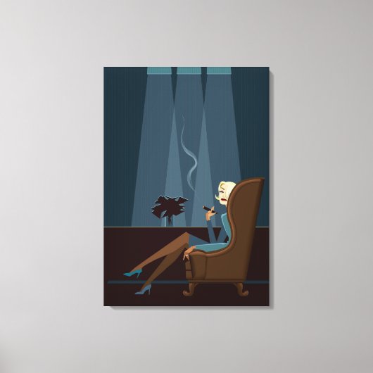 Zakelijke rokerroker Cigar Canvas Afdruk (Voorkant)