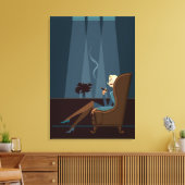 Zakelijke rokerroker Cigar Canvas Afdruk (Insitu (Woonkamer))