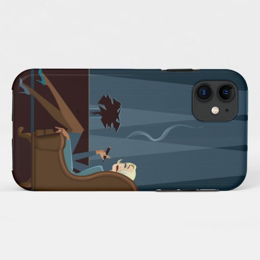 Zakelijke rokerroker Cigar Case-Mate iPhone Case (Achterkant (horizontaal))