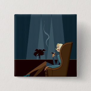 Zakelijke rokerroker Cigar Vierkante Button 5,1 Cm