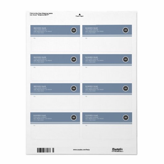 Zakelijke ronde Logo verzendlabels Etiket (Full Sheet)