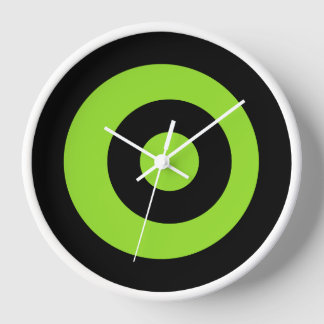 Zakelijke Ronde Zwart Groene Wandklok