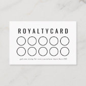 Zakelijke royalty's zwarte witte moderne visitekaartje (Voorkant)