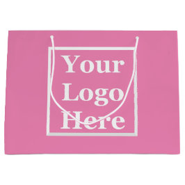 Zakelijke roze je Logo hier Sjabloon Groot Cadeauzakje