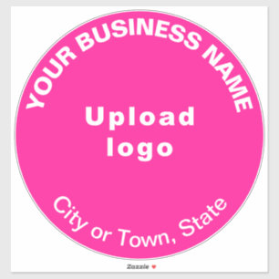 Zakelijke Roze Kleur Ronde Vorm Vinyl Sticker