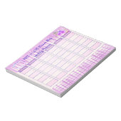 Zakelijke roze Paarse weeklannerlaptop Notitieblok (Linkerzijde)