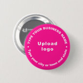 Zakelijke roze ronde Button (Voorkant /achterkant)