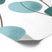 Zakelijke ruimte Blauwgroen zwarte botanische hero Poster (Hoek)