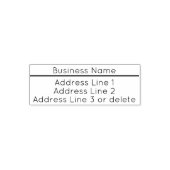 Zakelijke SAN's Serif-Sjabloon retouradres lettert Zelfinktende Stempel (Design)