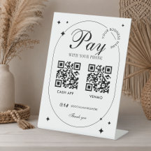 Zakelijke Scan To Pay 2 QR-codes trendy minimalist