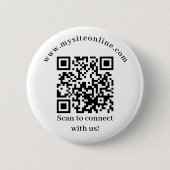 Zakelijke scanbare QR-code Ronde Button 5,7 Cm (Voorkant)