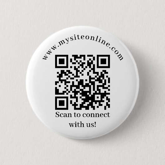 Zakelijke scanbare QR-code Ronde Button 5,7 Cm (Voorkant)