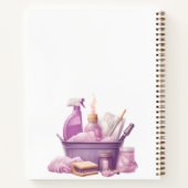 Zakelijke schoonmaakdienst roze notitieboek (Achterkant)