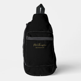 Zakelijke Script Elegante Handtekening Notitiekaar Sling Bag