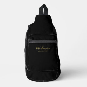 Zakelijke Script Elegante Handtekening Notitiekaar Sling Bag