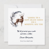 Zakelijke seizoenen Groeten Kerstmis Kaart (Achterkant)