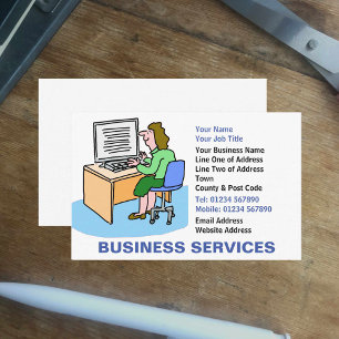 Zakelijke services met Fun-Cartoon Visitekaartje